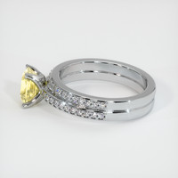 1.59 Ct. Yellow Sapphire Ring, 18K White Gold 4
