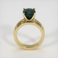 4.10 Ct. Green Sapphire Ring, 10K Yellow Gold 3