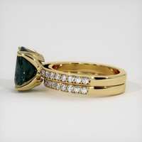 4.10 Ct. Green Sapphire Ring, 10K Yellow Gold 4