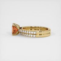 1.59 Ct. Padparadscha Sapphire Ring, 14K Yellow Gold 4