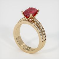 2.60 Ct. Ruby Ring, 14K Yellow Gold 2