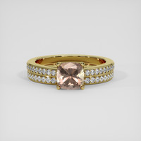 2.15 Ct. Pinkish Brown Sapphire Ring, 14K Yellow Gold 1