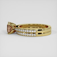 2.15 Ct. Pinkish Brown Sapphire Ring, 14K Yellow Gold 4