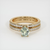 0.81 Ct. Sapphire Ring, 14K Yellow Gold 1