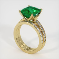 4.27 Ct. Emerald Ring, 18K Yellow Gold 2