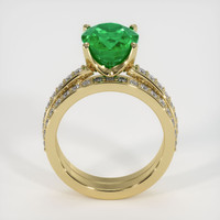 3.46 Ct. Emerald Ring, 18K Yellow Gold 3