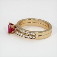 0.75 Ct. Ruby Ring, 18K Yellow Gold 4