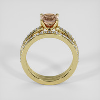 2.15 Ct. Pinkish Brown Sapphire Ring, 18K Yellow Gold 3