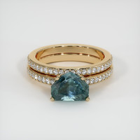 2.59 Ct. Sapphire Ring, 18K Yellow Gold 1