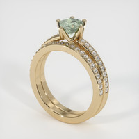0.81 Ct. Sapphire Ring, 18K Yellow Gold 2