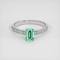 0.66 Ct. Emerald Ring, Platinum 950 1