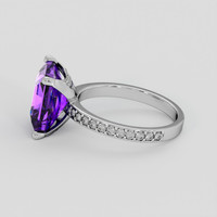 4.66 Ct. Purple Amethyst Ring, Platinum 950 4