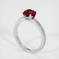 1.17 Ct. Ruby Ring, Platinum 950 2