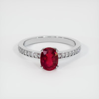 1.04 Ct. Ruby Ring, Platinum 950 1