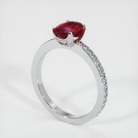 1.04 Ct. Ruby Ring, Platinum 950 2