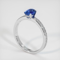 1.20 Ct. Blue Sapphire Ring, Platinum 950 2