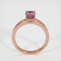 1.05 Ct. Pinkish Purple Sapphire Ring, 14K Rose Gold 3