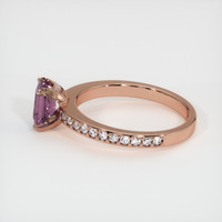 1.05 Ct. Pinkish Purple Sapphire Ring, 14K Rose Gold 4