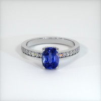 2.04 Ct. Blue Sapphire Ring, 10K White Gold 1