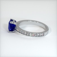 2.04 Ct. Blue Sapphire Ring, 10K White Gold 4