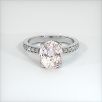 4.11 Ct. Pink Sapphire Ring, 10K White Gold 1