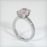 4.11 Ct. Pink Sapphire Ring, 10K White Gold 2