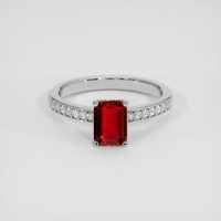 1.16 Ct. Ruby Ring, 10K White Gold 1