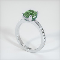 2.78 Ct. Green Sapphire Ring, 10K White Gold 2