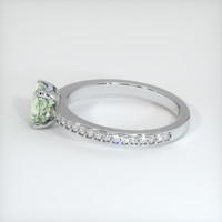 0.80 Ct. Green Sapphire Ring, 10K White Gold 4