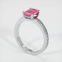 1.78 Ct. Sapphire Ring, 14K White Gold 2
