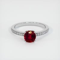 1.17 Ct. Ruby Ring, 14K White Gold 1