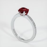 1.17 Ct. Ruby Ring, 14K White Gold 2