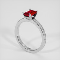 1.16 Ct. Ruby Ring, 14K White Gold 2