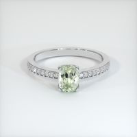 0.80 Ct. Sapphire Ring, 14K White Gold 1