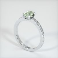 0.80 Ct. Sapphire Ring, 14K White Gold 2