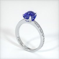 3.30 Ct. Blue Sapphire Ring, 18K White Gold 2