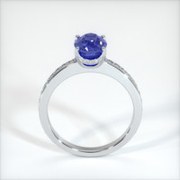 3.30 Ct. Blue Sapphire Ring, 18K White Gold 3