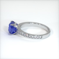 3.30 Ct. Blue Sapphire Ring, 18K White Gold 4