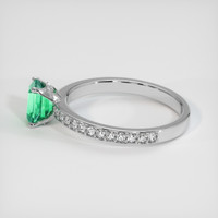 0.66 Ct. Emerald Ring, 18K White Gold 4