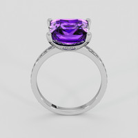 4.66 Ct. Purple Amethyst Ring, 18K White Gold 3