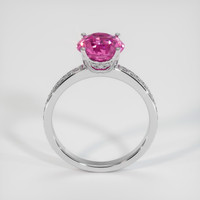 2.66 Ct. Pink Sapphire Ring, 18K White Gold 3