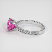 2.66 Ct. Pink Sapphire Ring, 18K White Gold 4