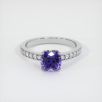 1.39 Ct. Sapphire Ring, 18K White Gold 1