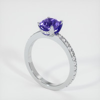 1.39 Ct. Sapphire Ring, 18K White Gold 2