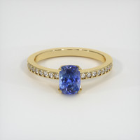 1.20 Ct. Blue Sapphire Ring, 10K Yellow Gold 1