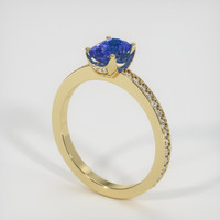 1.20 Ct. Blue Sapphire Ring, 10K Yellow Gold 2