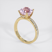 4.65 Ct. Purplish Pink Sapphire Ring, 14K Yellow Gold 2