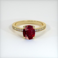 4.04 Ct. Ruby Ring, 14K Yellow Gold 1