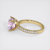 4.65 Ct. Purplish Pink Sapphire Ring, 18K Yellow Gold 4