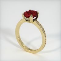 4.04 Ct. Ruby Ring, 18K Yellow Gold 2